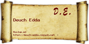 Deuch Edda névjegykártya